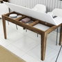 Hanah Home Milan 514 Mesa de Comedor Nogal y Blanco